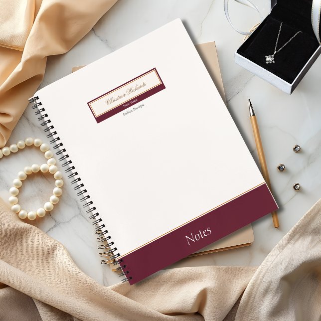 Classy Burgundy Ivory Notebook (Creator Uploaded)