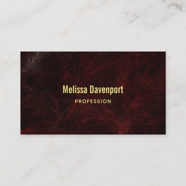 Classy Burgundy Marble Abstract Background Business Card (Front)