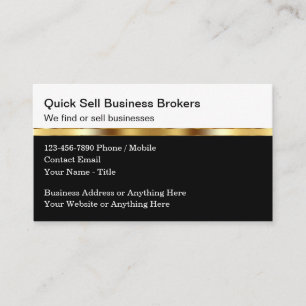 Classy Business Broker Business Card Design
