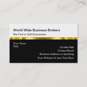Classy Business Broker Modern Business Cards
