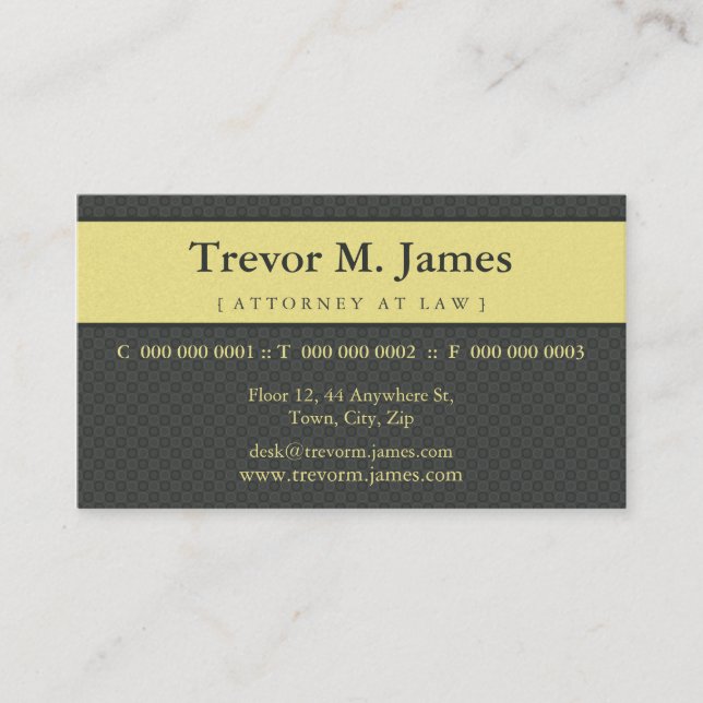 CLASSY BUSINESS CARD :: stately 1L (Front)