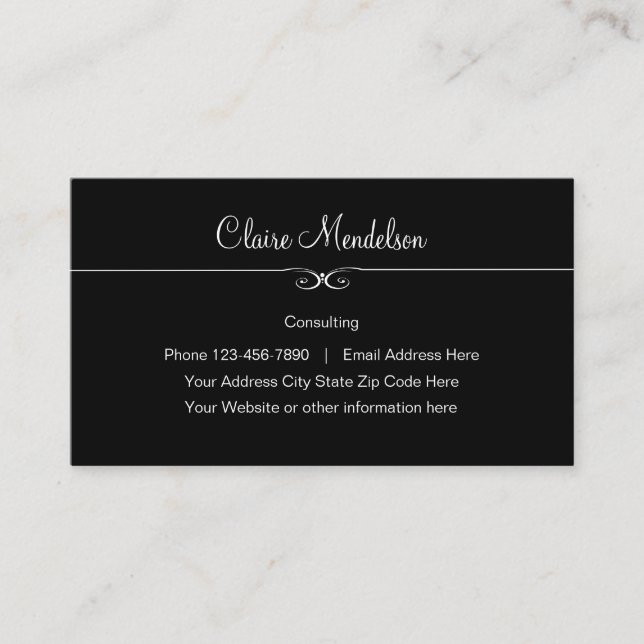 Classy Business Consultant Card (Front)