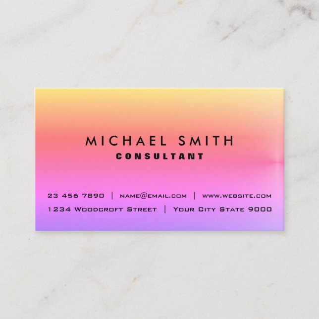 Classy Business Consulting Business Cards (Front)