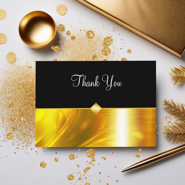 Classy Business Thank You Card Gold Tone (Creator Uploaded)