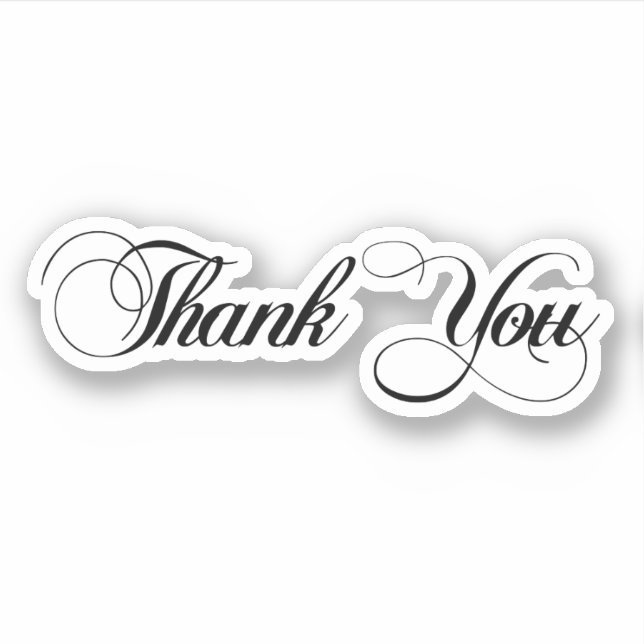 Classy Business Thank You Decal Stickers (Front)
