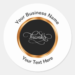 Classy Business Thank You Sticker Labels