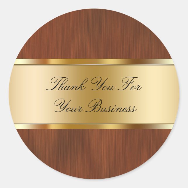 Classy Business Thank You Stickers (Front)