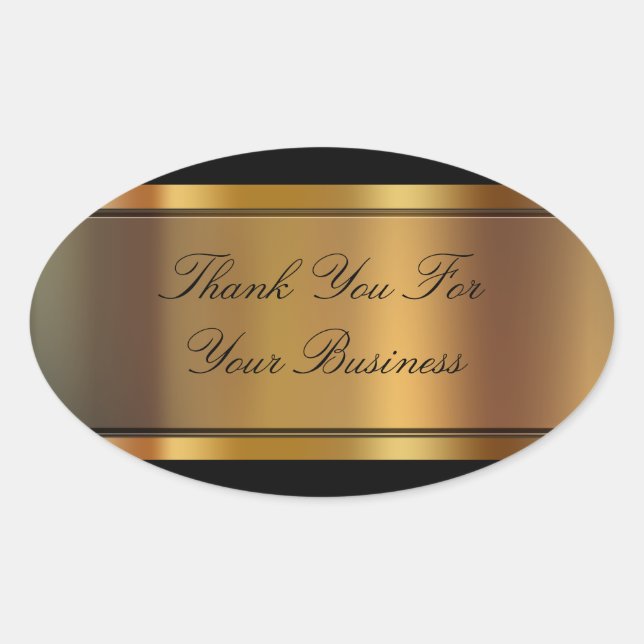 Classy Business Thank You Stickers (Front)