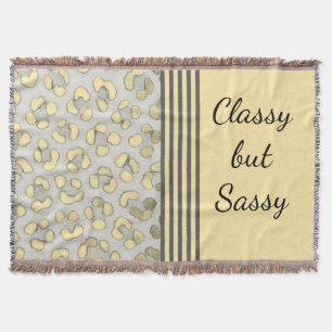 Classy but Sassy Snow Leopard Throw Blanket