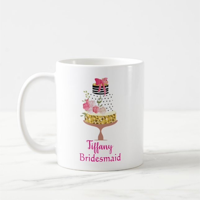 Classy Cake Bridesmaid  Coffee Mug (Left)