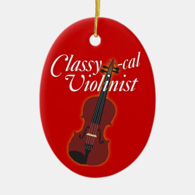 Classy-cal Musician Ceramic Tree Decoration (Front)
