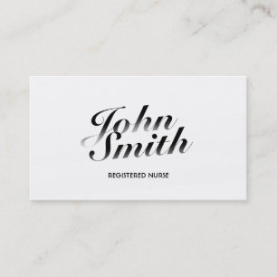Classy Calligraphic Nurse Business Card
