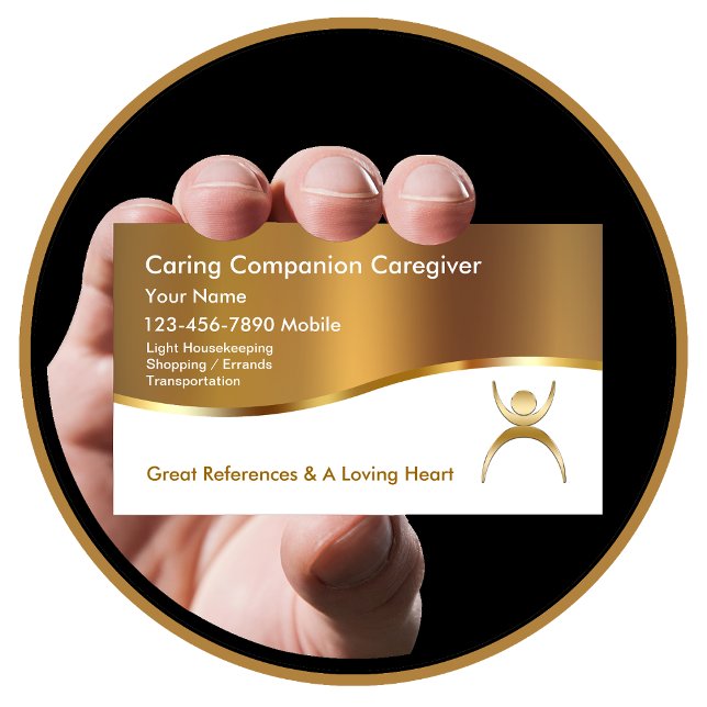 Classy Caregiver Business Cards (Creator Uploaded)