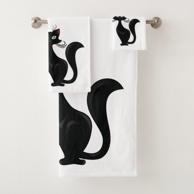 "Classy Cat" Towels Set (Insitu)