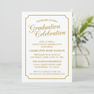 CLASSY CHIC ELEGANT GRADUATION PARTY INVITATION