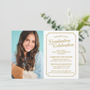 CLASSY CHIC ELEGANT GRADUATION PARTY INVITATION