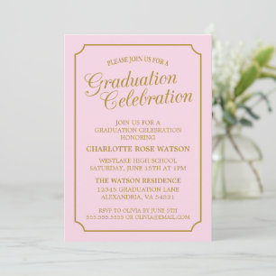 CLASSY CHIC ELEGANT GRADUATION PARTY INVITATION