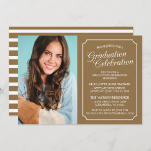 CLASSY CHIC ELEGANT GRADUATION PARTY INVITATION