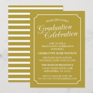 CLASSY CHIC ELEGANT GRADUATION PARTY INVITATION