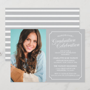 CLASSY CHIC ELEGANT GRADUATION PARTY INVITATION