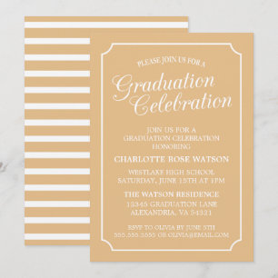 CLASSY CHIC ELEGANT GRADUATION PARTY INVITATION