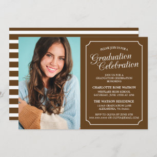 CLASSY CHIC ELEGANT GRADUATION PARTY INVITATION