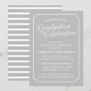 CLASSY CHIC ELEGANT GRADUATION PARTY INVITATION