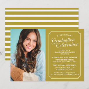 CLASSY CHIC ELEGANT GRADUATION PARTY INVITATION