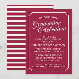 CLASSY CHIC ELEGANT GRADUATION PARTY INVITATION