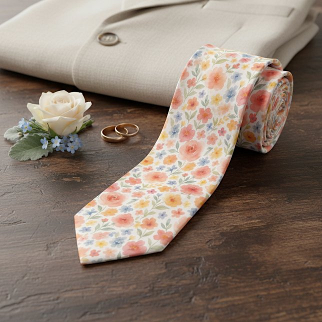Classy Chic Floral Art Pattern Tie (Creator Uploaded)