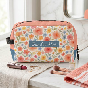Classy Chic Floral Art Pattern Toiletry Bag