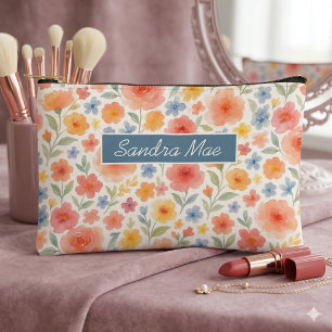 Classy Chic Floral Art Pattern Toiletry Bag