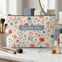 Classy Chic Floral Art Pattern Toiletry Bag