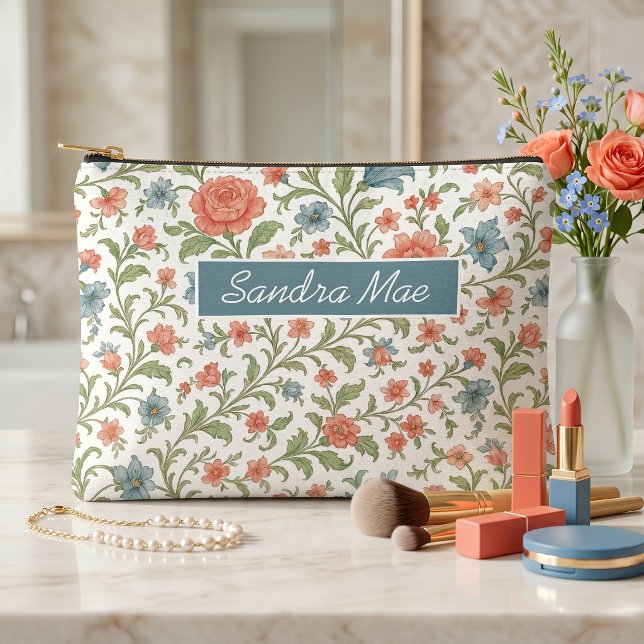 Classy Chic Floral Art Pattern Toiletry Bag (Creator Uploaded)
