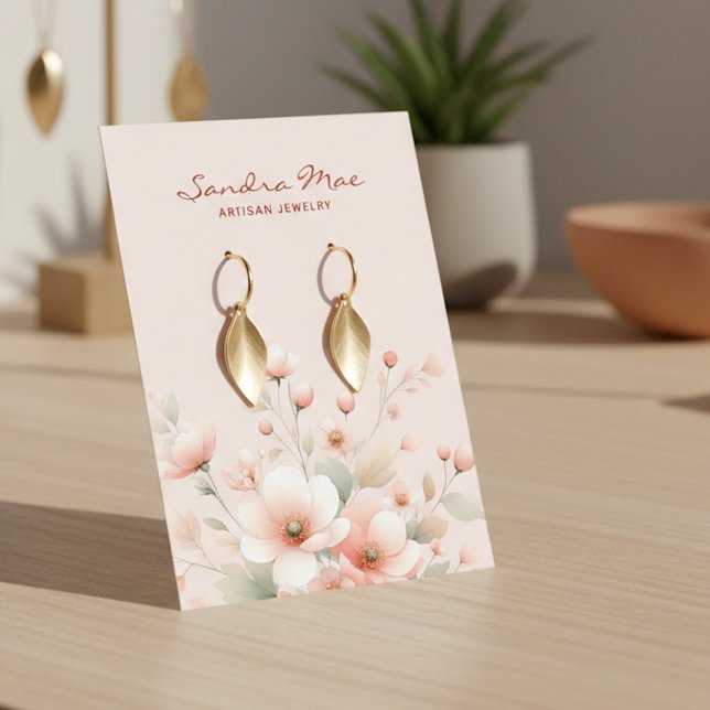 Classy Chic Floral Earring Jewellery Display Card (Creator Uploaded)