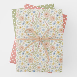 Classy Chic French Floral Art Wrapping Paper