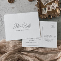 Classy Chic Minimalist Menu Choice RSVP