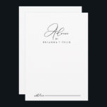 Classy Chic Minimalist Wedding Advice Card<br><div class="desc">This classy chic minimalist wedding advice card is perfect for a rustic wedding. The simple and elegant design features classic and fancy script typography in black and white. These cards are perfect for a wedding, bridal shower, baby shower, graduation party & more. Personalise the cards with the names of the...</div>