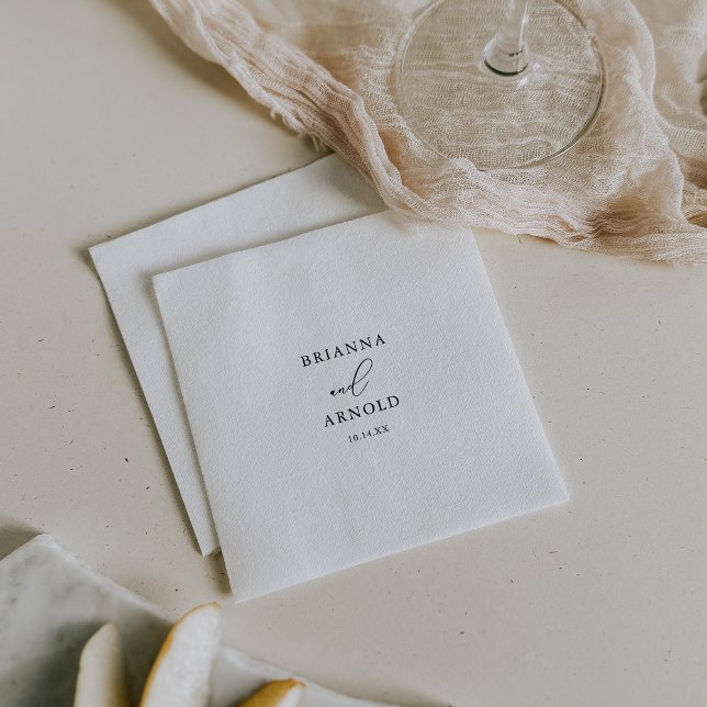 Classy Chic Minimalist Wedding Napkin (Creator Uploaded)
