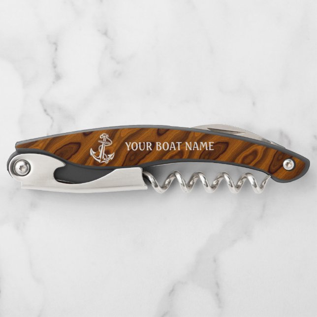 Classy Chic Summer Boat Nautical Maritime Anchor Corkscrew (Front)