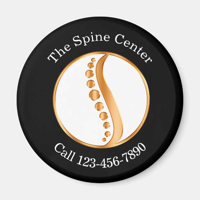 Classy Chiropractor Spine Business Magnets (Front)
