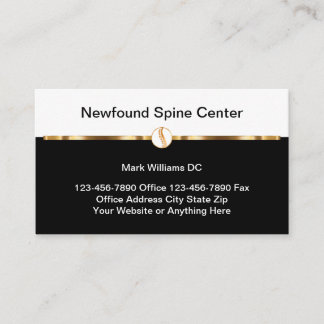 Classy Chiropractor Spine Theme Business Cards
