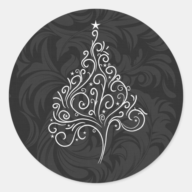Classy Christmas Envelope Sticker (Front)