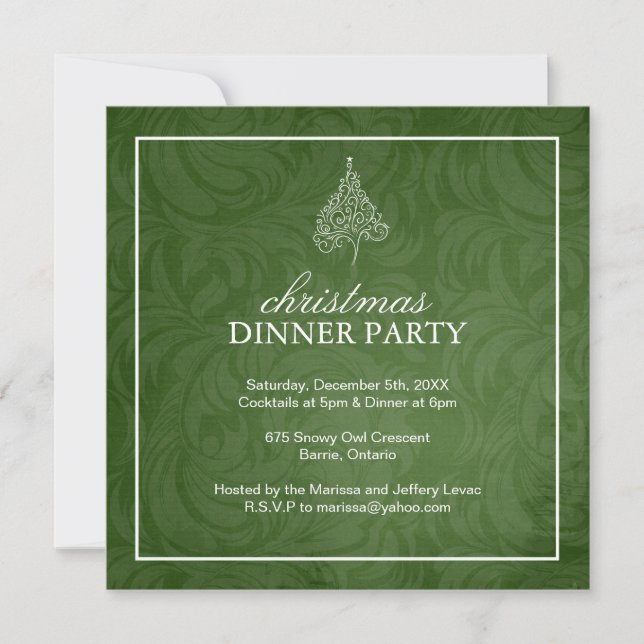Classy Christmas Party Invitation (Front)
