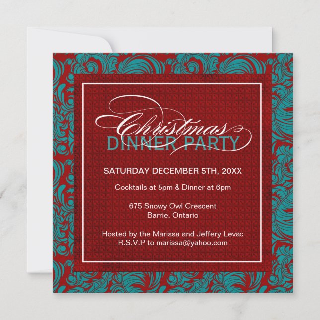 Classy Christmas Party Invitation (Front)