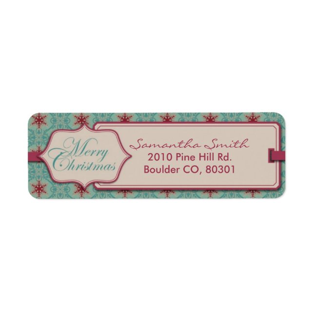 Classy Christmas Return Label (Front)