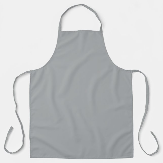 Classy Christmas Silver Winter Solid Colour Apron (Front)
