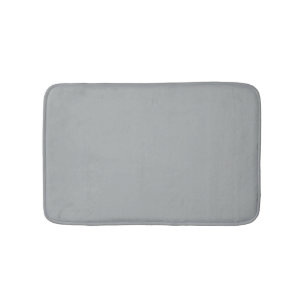 Classy Christmas Silver Winter Solid Colour Bath Mat