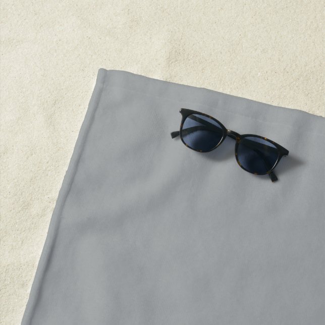 Classy Christmas Silver Winter Solid Colour Beach Towel (In Situ)