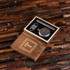 Classy Cigar Gift Set: Holder, Cutter & Flask  